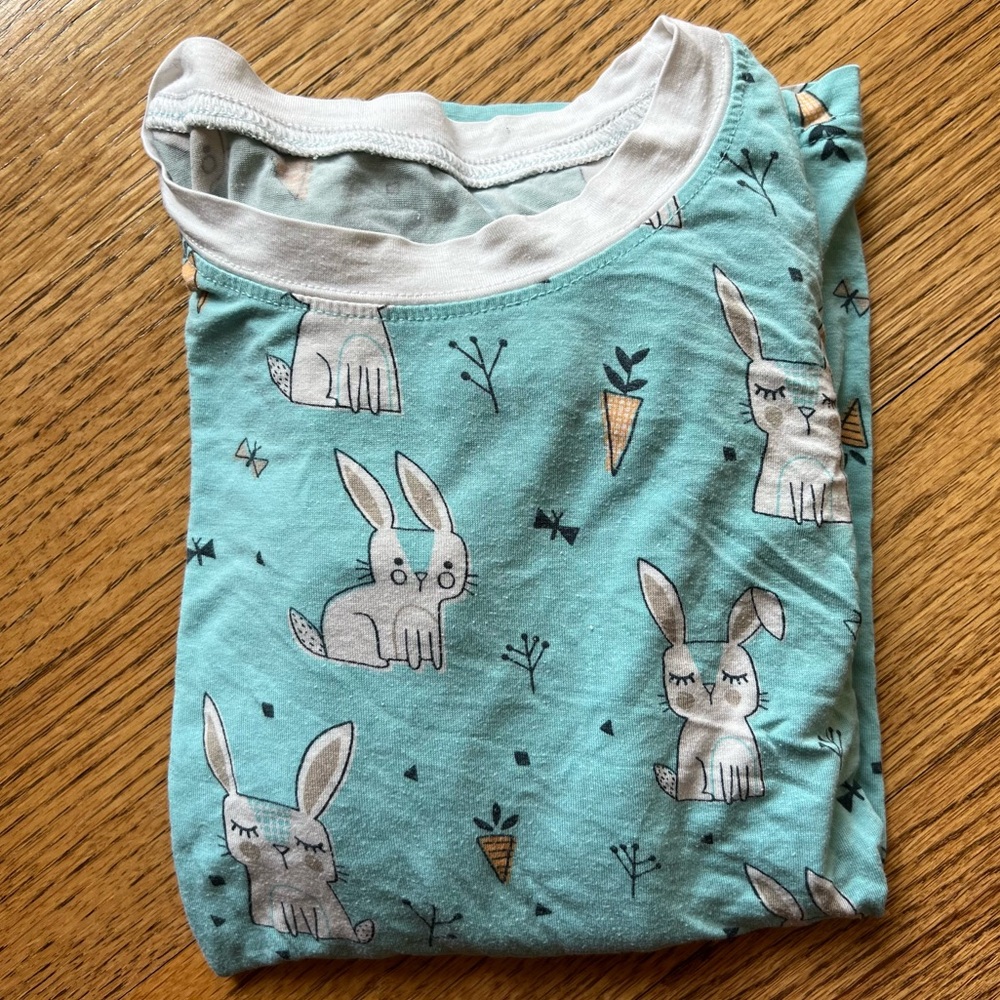 🆕 Little Sleepies Aqua Bunnies pajama set size 5/6